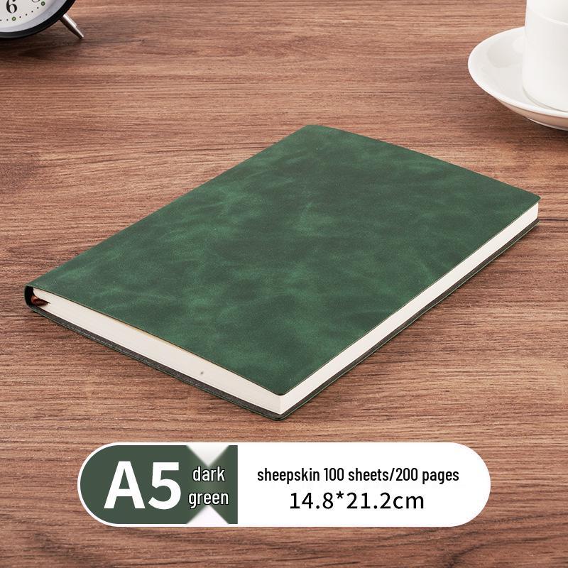 A5 Notitieboek met Aangepast Logo van Zacht PU Leer Schapenvacht voor Kantoorvergaderingen