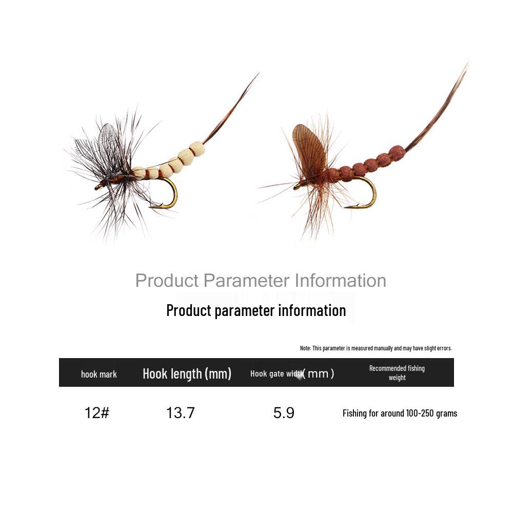 Mayfly Bionic Dry Fly Fishing Lure: Hand-Tied Floating Feather Hook Imitation