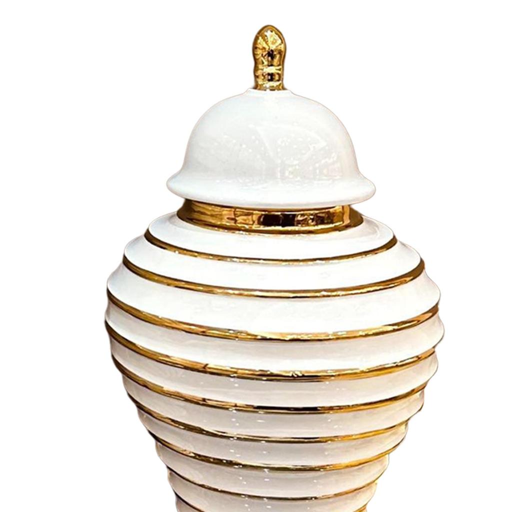 Ceramic Ginger Jar Vase Flower Bud Decor Gift Home Desktop Porcelain