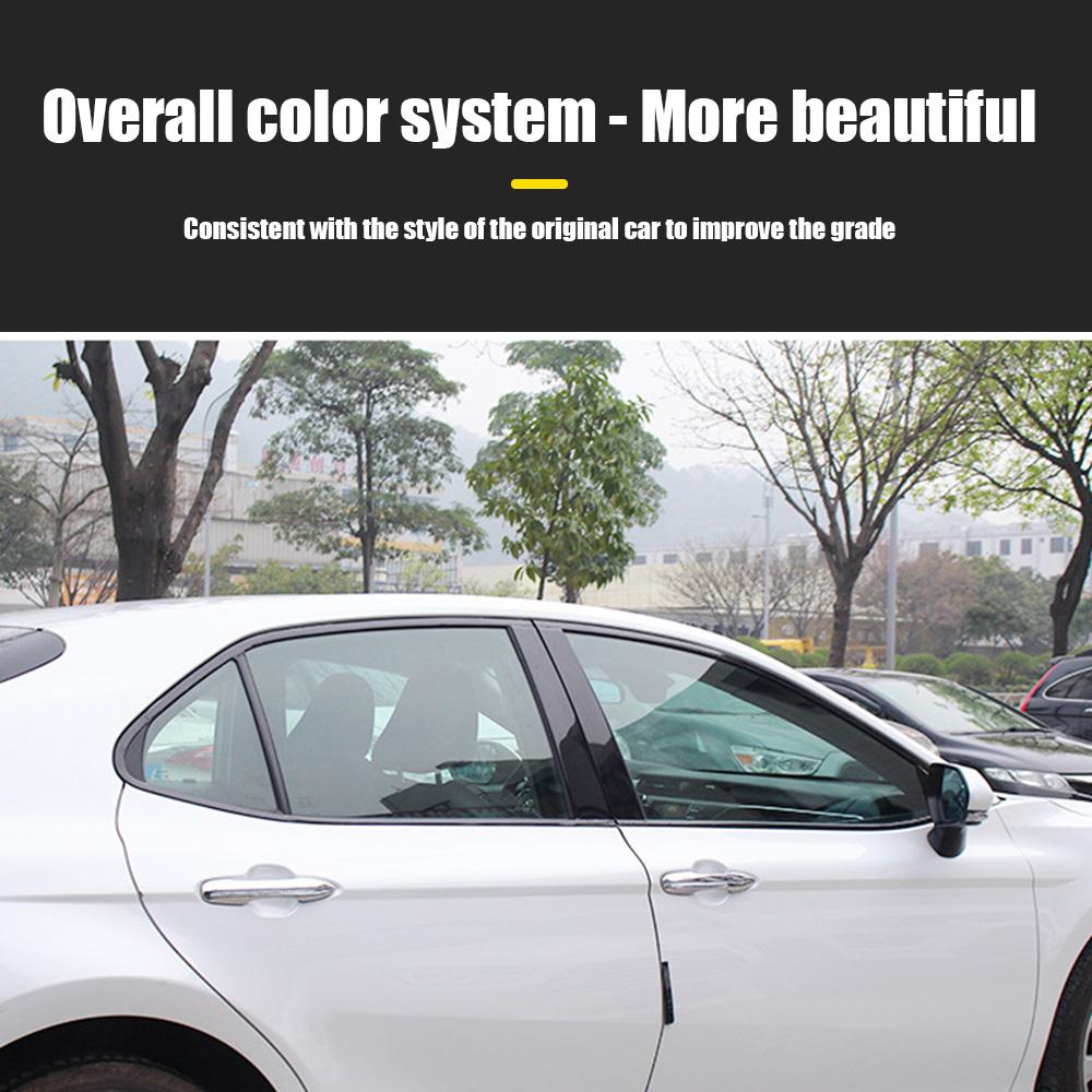Car Sun Protection Stickers Chrome Delete Blackout For Window Trim Stickers For Toyota For Camry 2018 2019 2020 2025 2025 2025