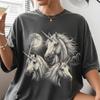 Vintage Unicorn Moon Graphic T-Shirt, Mystic Fantasy 90s Style Tee, Mythical Moonlight Unicorn Art Shirt, Retro Magical Aesthetic Top