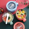 Contenitore per l'isolamento degli alimenti in acciaio inossidabile da 450 ml, stoviglie pieghevoli portatili, contenitore per il pranzo per studenti, sigillato e a prova di perdite