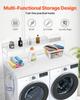 VEVOR Washer Dryer Countertop with 2-Tier Shelf, 54" X 27" Wooden Washer and Dryer Countertop with Anti-Slip Pads