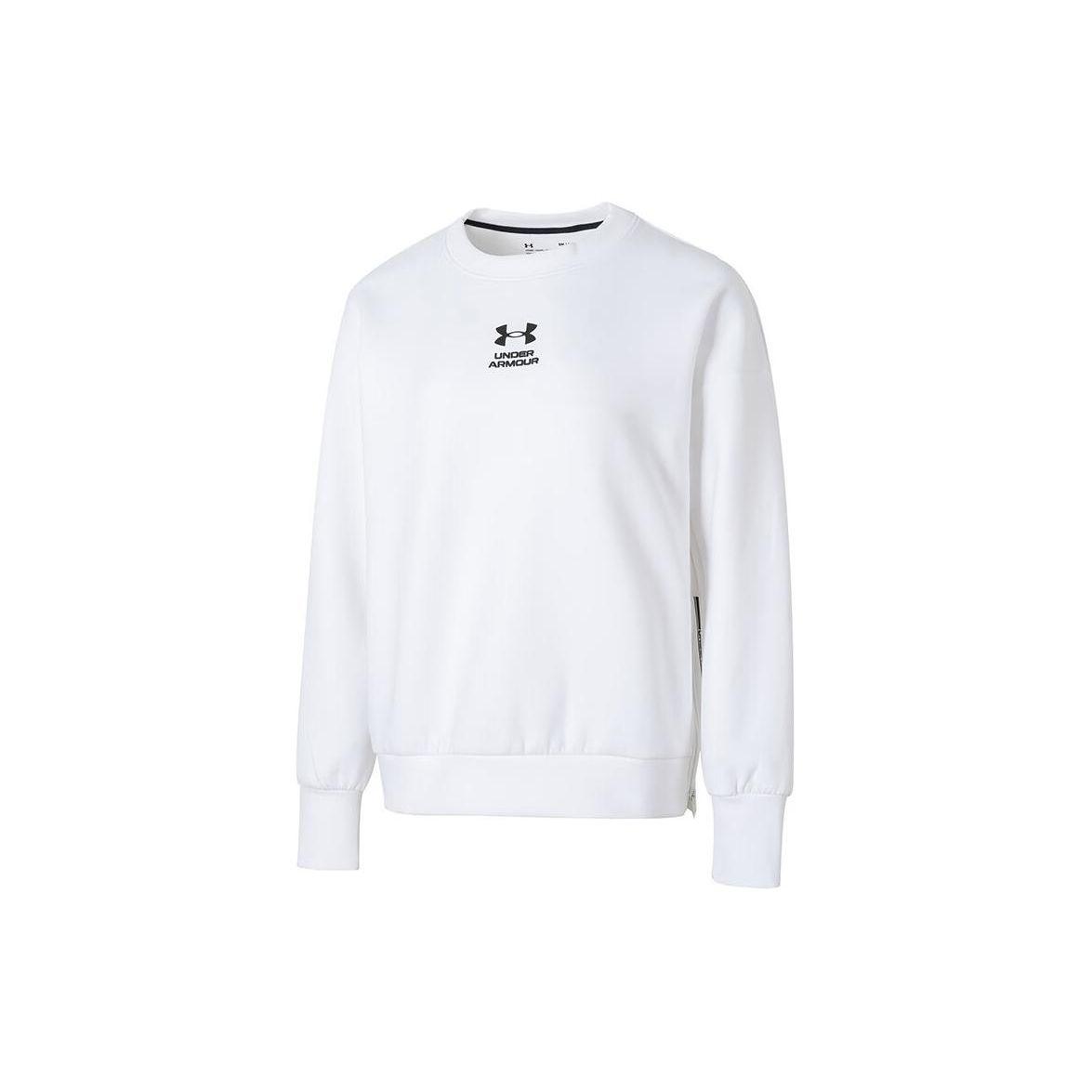 

Under Armour Letter Print Training Comfortable Loose Long Sleeve Sweatshirt Women sweatshirt White 1374465-100 M