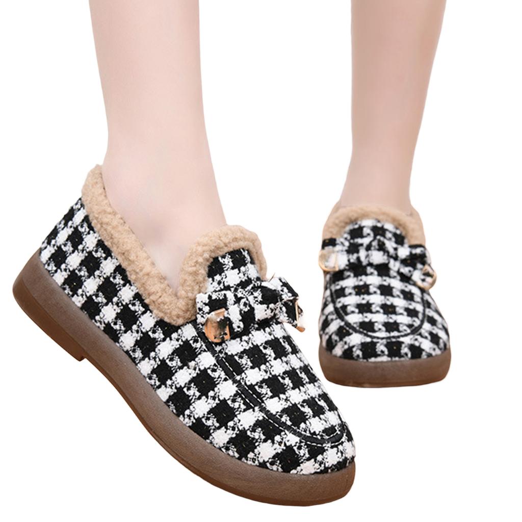 Women's Winter Lined Non- Cotton Shoes with Thick Padding for Indoor Outdoor Wear