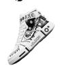 2025 Spring Autumn Kids' High-Top White Shoes for Boys and Girls