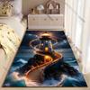 Magical Lighthouse Guiding Through Darkness Carpet Yoga Living Room Room Decor Children's Crawling Mat Doormat Area Rug
