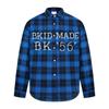 FlowStreet Mannen Parelmoer Geruite Overhemden Streetwear Hip Hop Lange Mouwen Shirt voor Mannen Oversized Harajuku Vintage Letter Casual Blouse Unisex