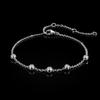 Shiny Classic S925 Silver VVS Clear Round Solitaire Station Setting GRA Certified Polished Link Daily Wear Moissanite Bracelet