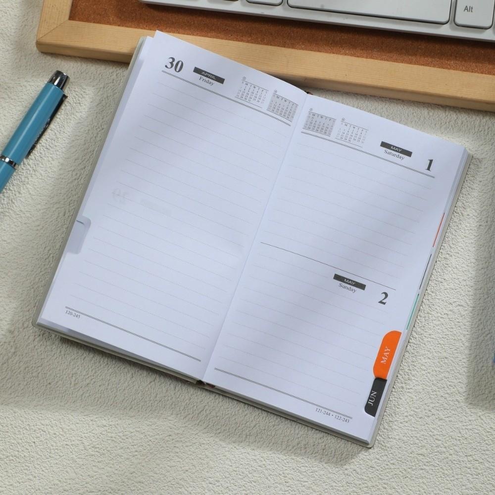 PU Leather Daily Planner Notebook A6 Travel Planning Journal Thick Pocket Notebook  Office Work