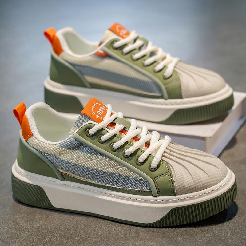 Men's Autumn Height-Increasing Skate Shoes - Breathable, Thick Sole, Korean Style, Versatile Casual Sneakers for Teens