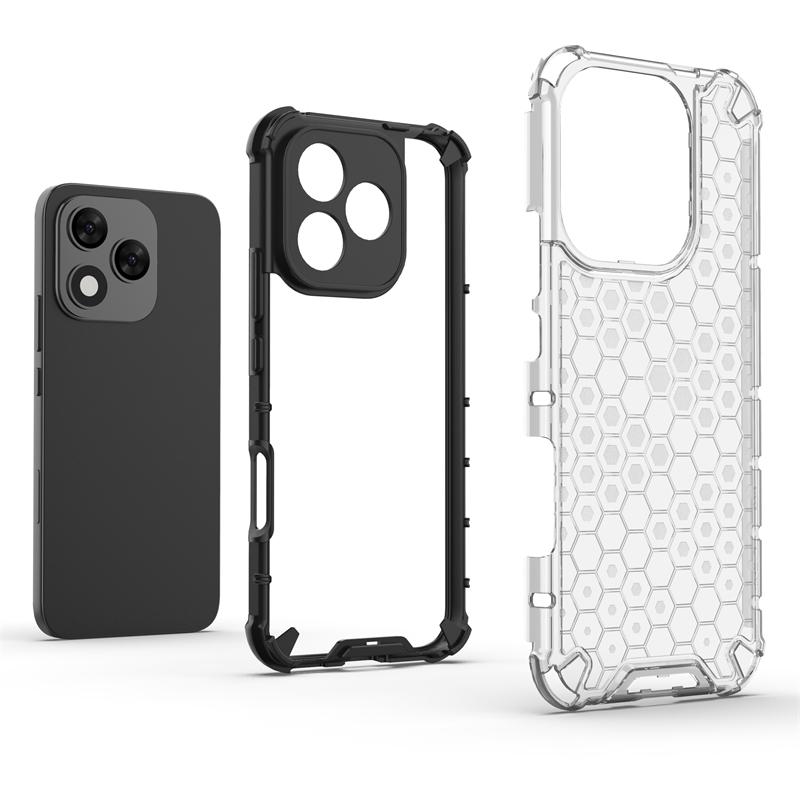 Shockproof Transparent Case For Honor 400 Lite Honeycomb Armor Full Back Case Honor 400 Lite Case Cover For Honor 400 Lite 5G