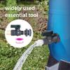 PVC Water Barrel Spigot Kit with Universal Connector and Wall Mount for Easy Garden Use