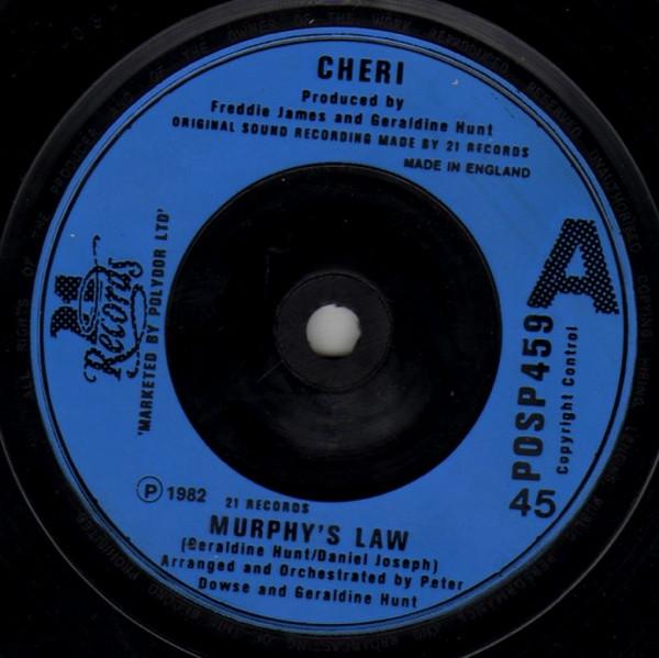 

7inch Record CHERI - Murphy s Law POSP459 21 Records 1982 UK Dance & Electronica Used