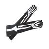 Prom Cosplay Accessories Women Men Gloves Halloween Party White Skeleton Gloves Ghost Bone Mittens