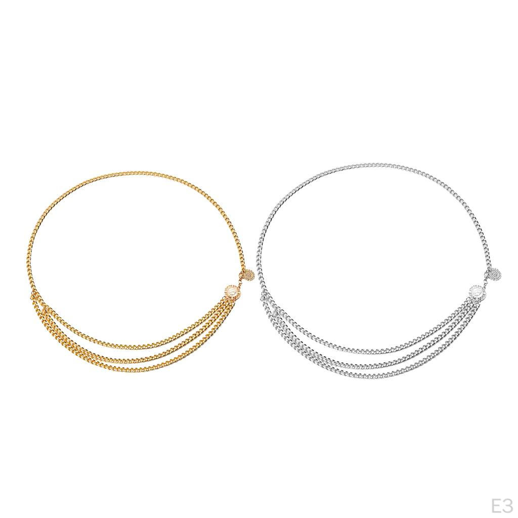 Belly Waist Aluminum Chain Bikini Waistbands Multilayer