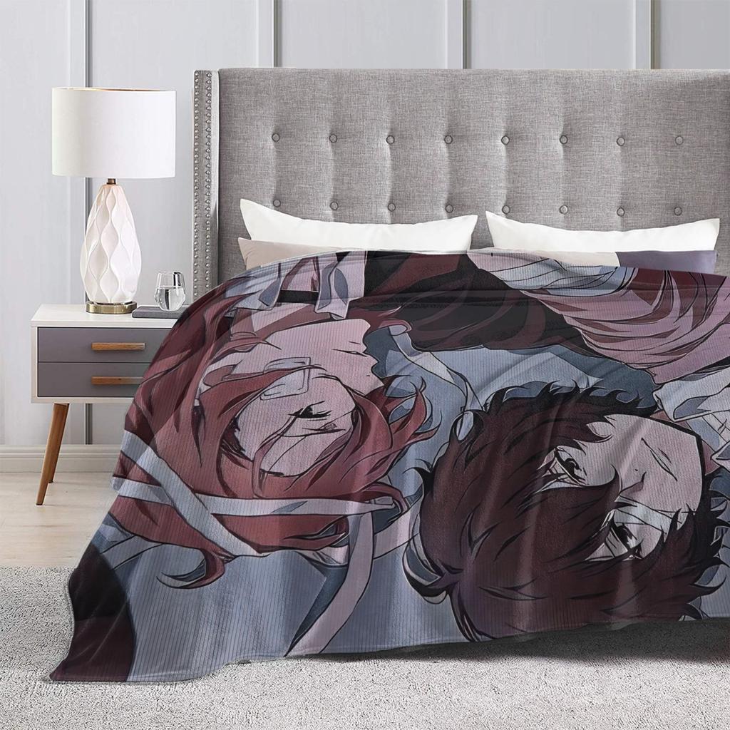 Dazai Bungo Stray Dogs Blankets Fleece Spring/Autumn  Breathable Super Warm Throw Blankets for Bed Outdoor Quilt
