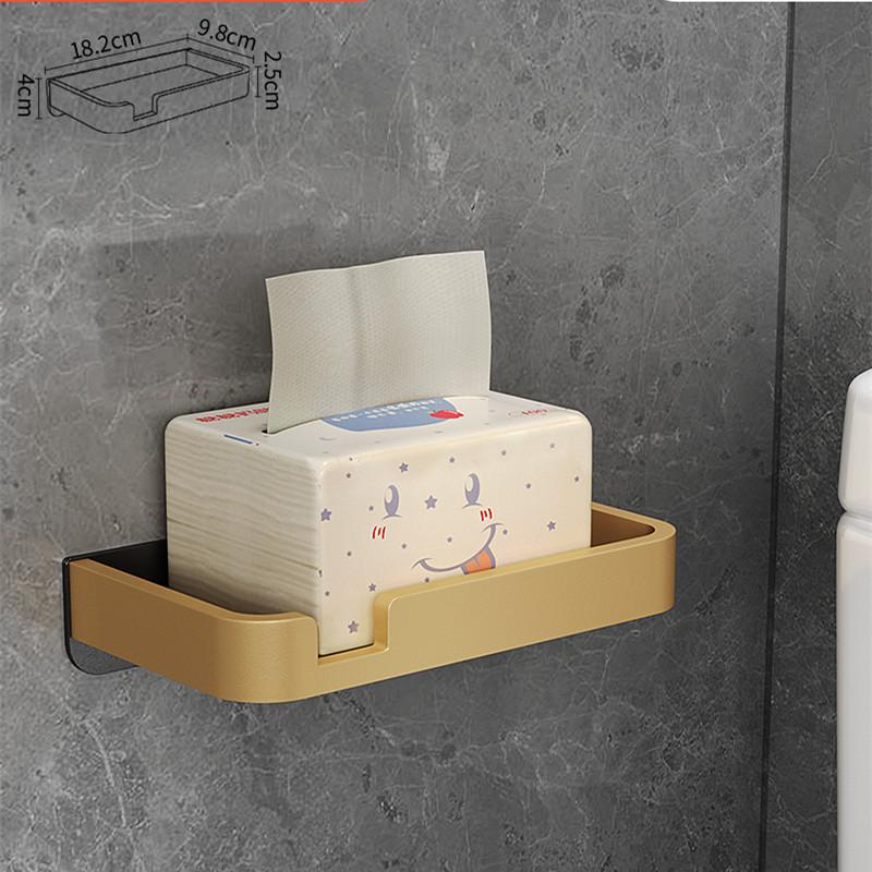 Space Aluminum Bathroom Paper Holder Roll Holder Phone Black&Gold SHhelf Mobile Phone Towel Rack Toilet Paper Holder Tissue Box