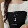 Pale Face Tiancai~ Crystal Geometric Glossy Pendant Necklace Korean Ins Style Fashion Clavicle Chain Beautiful Versatile Necklace