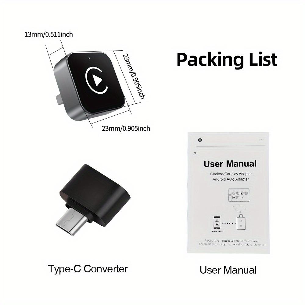 Wireless Carplay Adapter Suitable for Iphone And Android Devices, The 2025 Model Upgrades from Wired Carplay To a Wireless Version
