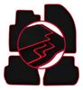 Velour Floor Mats with Red Edge For: Ford Fiesta MK6 Hatchback (2002-2010)