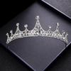 Silver-Plated Alloy Bridal Crown Headpiece - European & American Wedding Dress Accessory