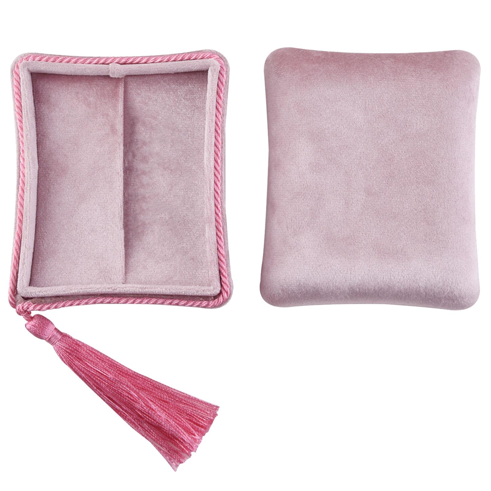 

Бархатная шкатулка для украшений Портативный дорожный органайзер с многослойными отделениями для колец, ожерелий, серег A