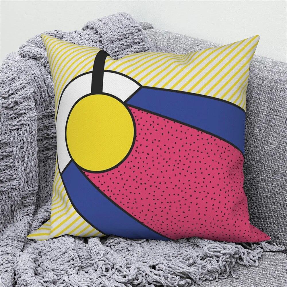 Față de pernă nordică Home Canapea Husă de pernă decorativă, geometrică, colorată