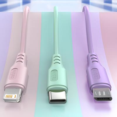 3 In 1 6A Fast Charging USB Cable For iPhone 14 13 12 11 Pro Max Xiaomi Samaung Phone Charger Cord Liquid Silicone Data Cable