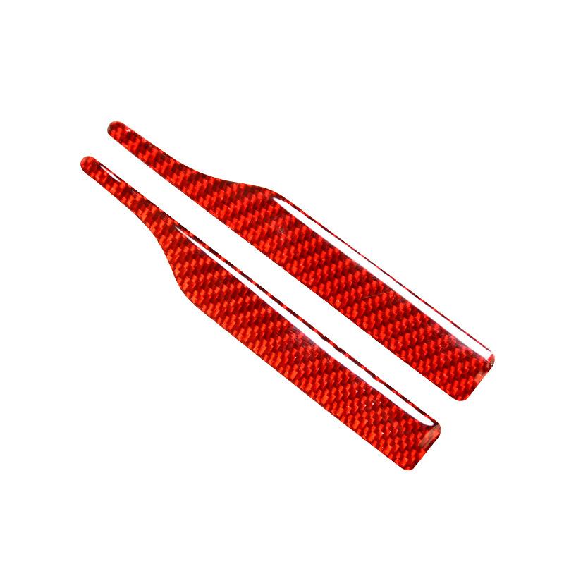 2pcs Rearview Mirror Anti-collision Strip Carbon Fibre Anti-scratch Strip Car Sticker Decoration Reflective Strip Auto Parts