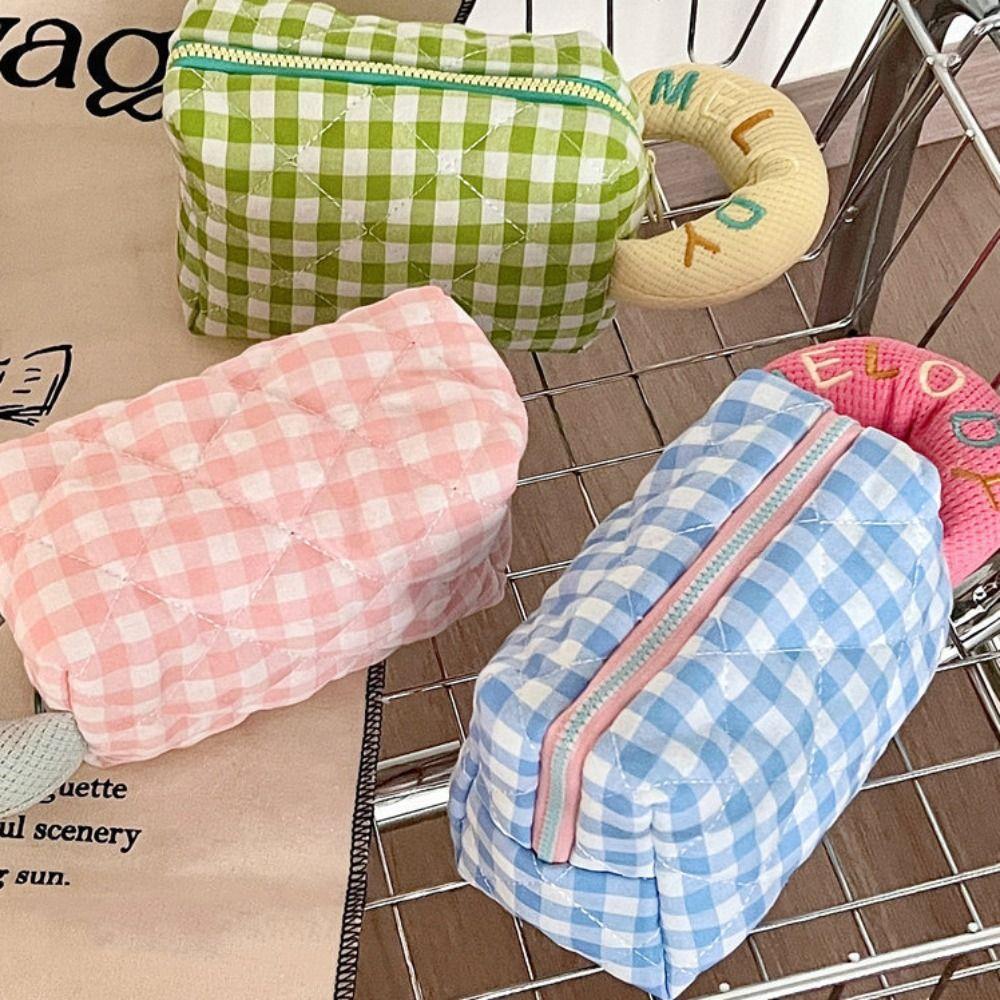 

Portable Pencil Bag Casual Makeup Bag Stationery Bag Cosmetic Bag Student зелёный