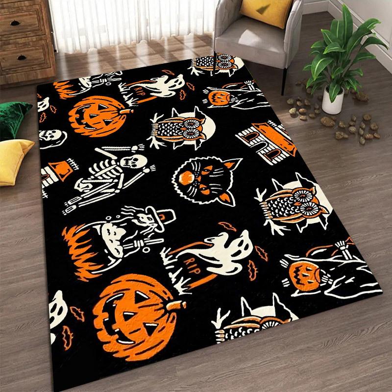 

Хэллоуин жуткий ведьма тыква ковер для гостиной декор диван стол большой площади коврики спальня прикроватная подставка для ног противоскользящий коврик для двери 60*90cm
