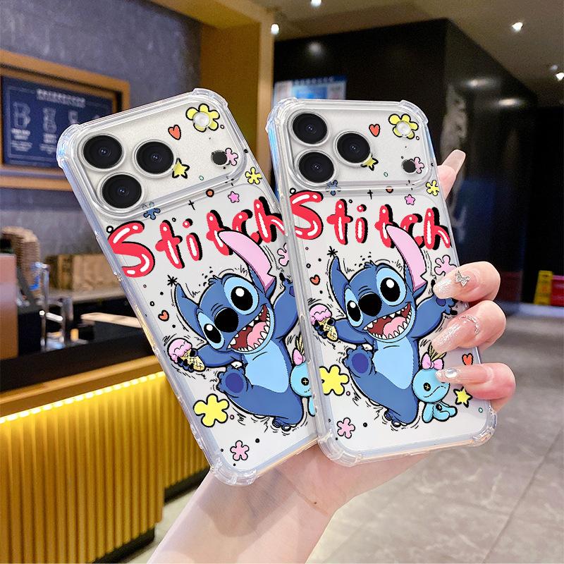 Cute Stitch Cartoon Printing Apple 17P Mobile Phone Case, High Transparency and Anti-drop TPU Material, Foreign Trade Can Be