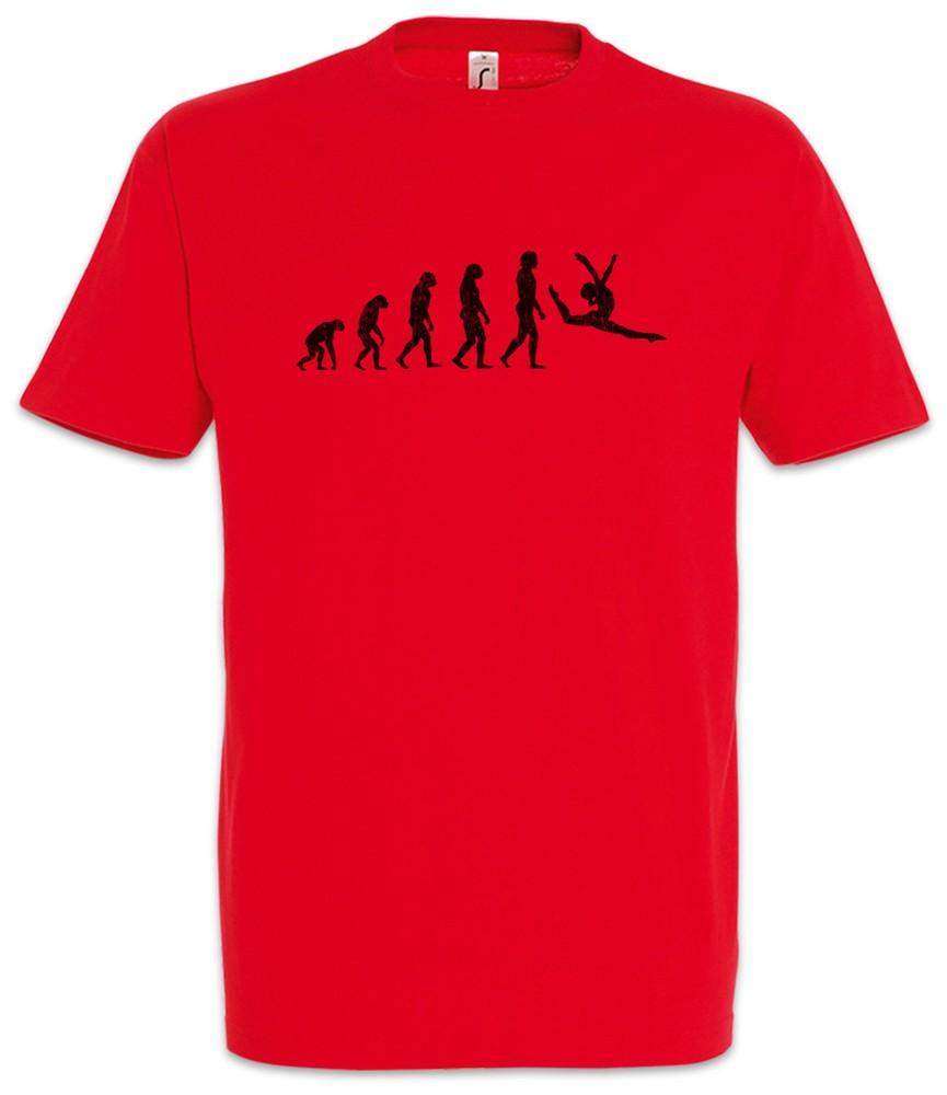 Gymnastics Evolution T-Shirt Human Coach Trainer Sports Sport Fun Yoga Aerobic