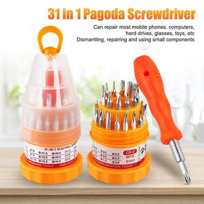 31 in 1 Schraubendreher-Set Multifunktionales Universelles Schraubendreher-Set Handwerkzeuge Abnehmbarer Anti-Rutsch-Griff Schraubendreher-Schrauben-Set