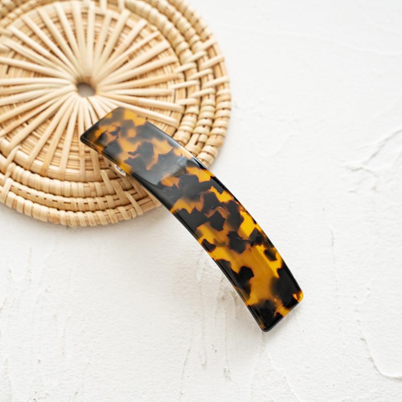 

Новая Мода Заколка для Волос из Уксусной Кислоты Женская прямоугольная Зажим-автомат Заколки Черепаховый Геометрический Зажим для Хвоста Аксессуары для Волос