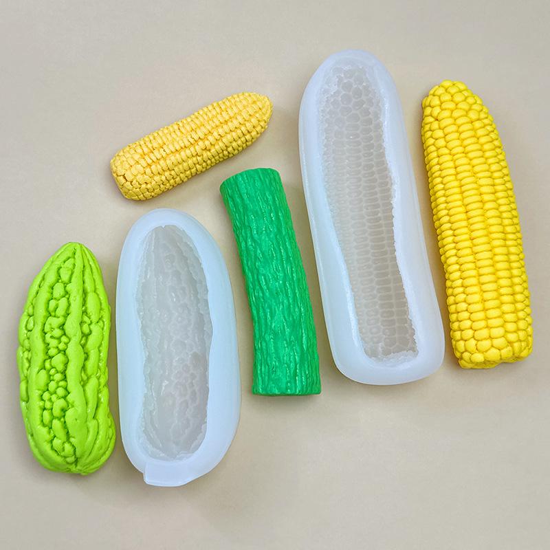 3D Corn & Bitter Gourd Silicone Mold for Creative Cakes & Desserts