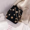 New Women's Shoulder Bags Bucket Bag Elegant Velvet Handbag Tote Crossbody Bag with Golden Chain Shoulder Strap