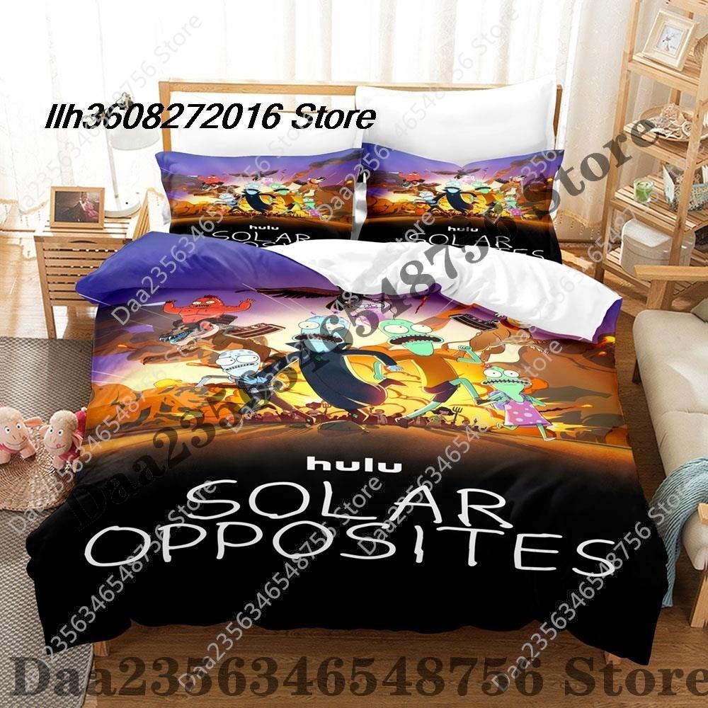 

New Solar Oposites Beding Set Single Twin Ful Quen King-Sized Dimensionsd Dimensions Bed Linen Set Aldult Kid Bedrom Duvetcover Sets 3D Anime Bed Sh 100*200cm Single