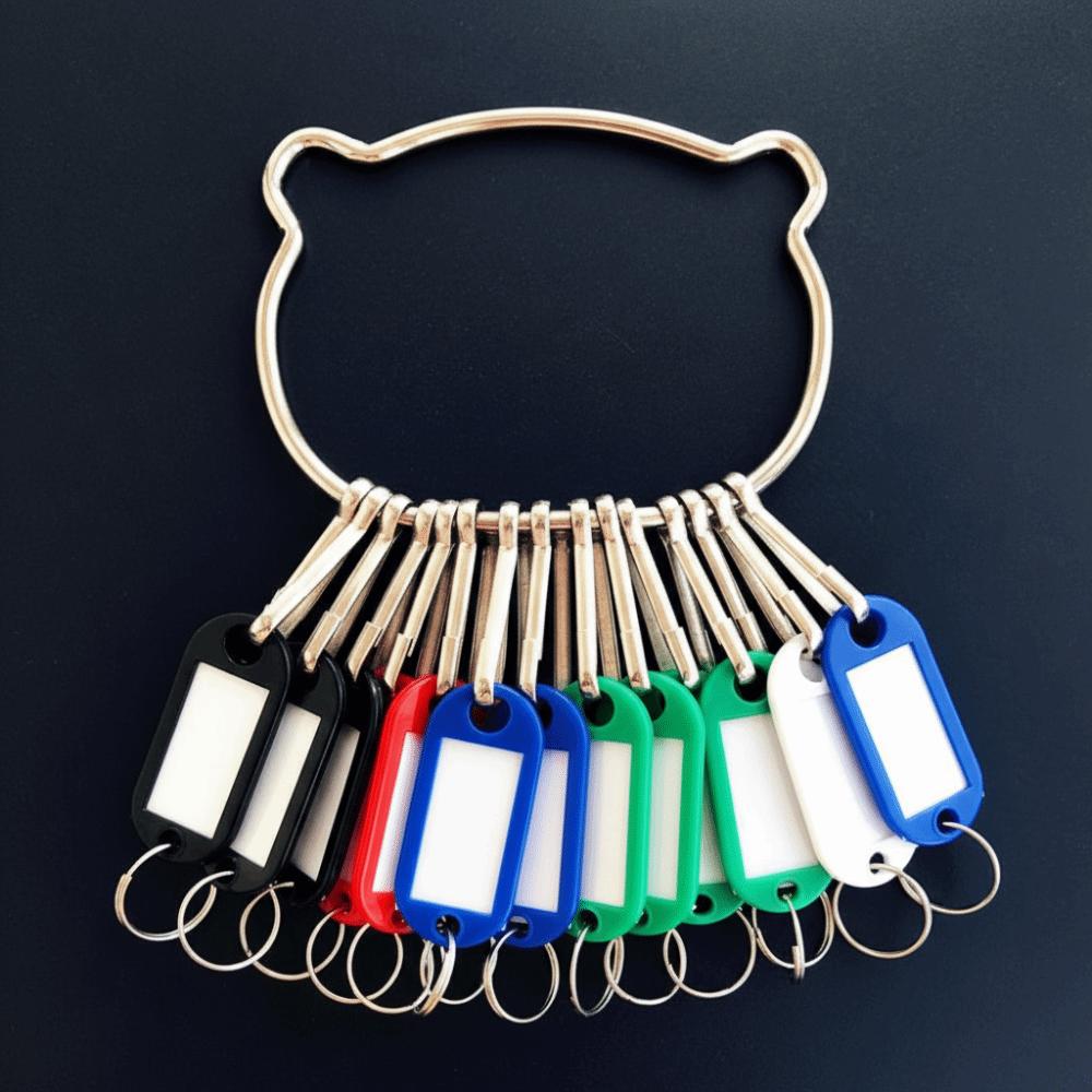 16/26/36 Pieces Plastic Key Ring With Number Plates Key Chains Key Tags  Key Classification