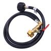 Furtun Adaptor Reumplere Gaz 4FT 48 Inch cu Valvă de Control ON/OFF și 2 Dopuri Umplere Gaz 20 Lb la 1 Lb