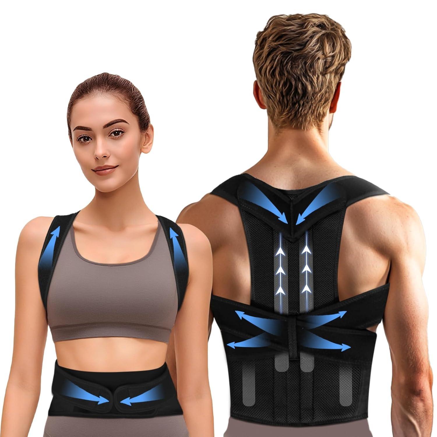 

Upper Back Brace Straightener Correction Upper Back Shoulder Back Pain Relief Trainer Neck Back Shoulder Pain Relief XXL