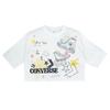 Crop Tops Women's White Crew Neck Moderate 10022825-A02