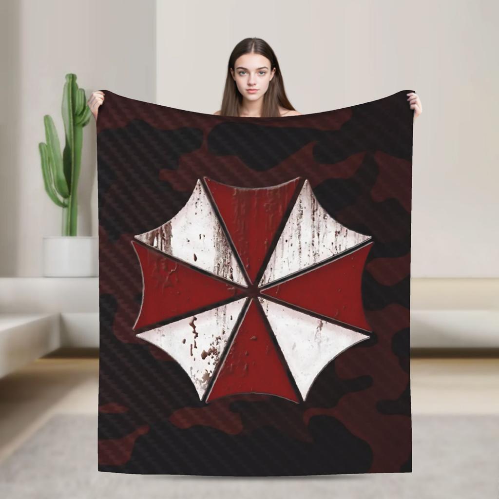 Resident Business Umbrella Corps Eviled Blankets Flannel Awesome Warm Throw Blankets for Bedspread Decoration