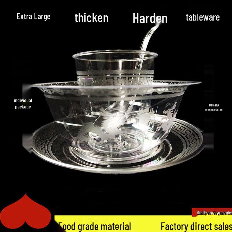 Lantuan Extra-Thick Disposable Dinnerware Set