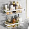 Zunwei No-Drill Wall-Mounted Bathroom Storage Shelf