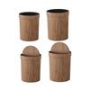 Trash Can Garbage Container Large Capacity Round Stylish Waste Basket Storage