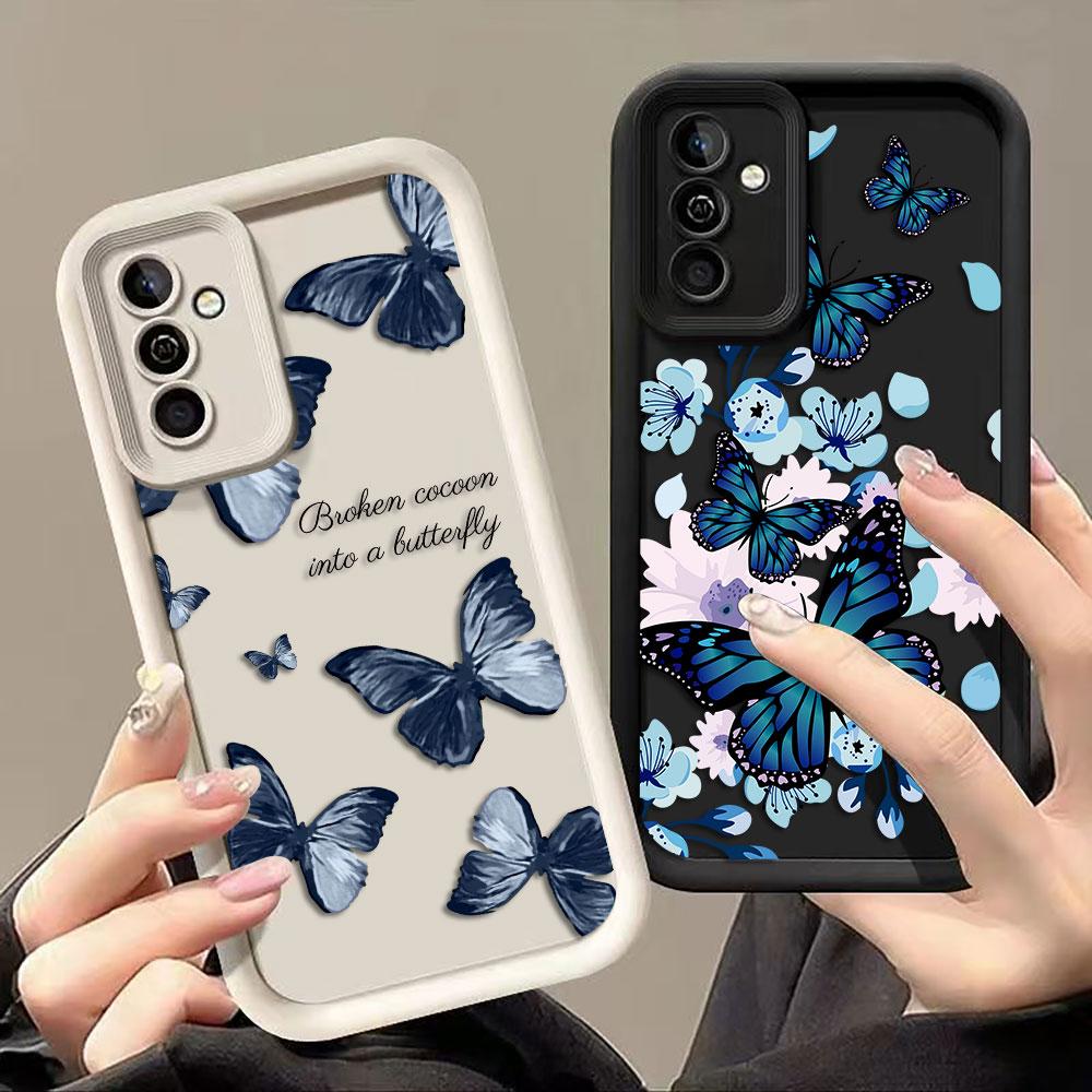 Pretty Purple Butterfly Phone Case For VIVO Y400 Y03 Y17S Y19S Y20 Y21 Y22S Y28 Y35 Y36 Y38 Y39 Y50 Y51 Y72 Y75 Y93 Y100 Cover