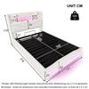 Upholstered Bed 140x200 Hydraulic Storage LED Headboard USB-A&USB-C Charging Function Remote Control Slatted Frame Beige Without Mattress