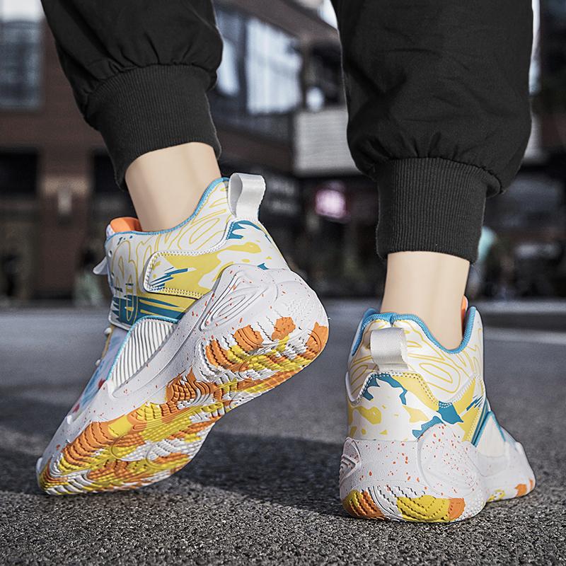 Anti-slip actual combat basketball shoes male professional students sports students youth mesh breathable sports shoes